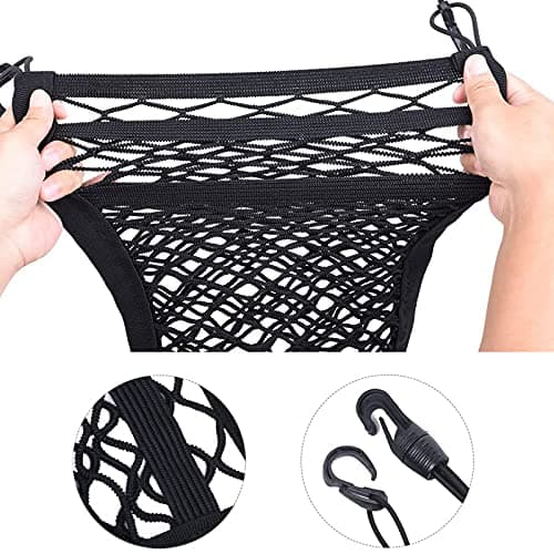 Adjustable 3-Layer Car Mesh Organiser for Storage Between Front Seats — view 3