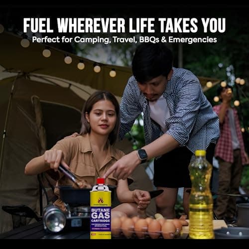 SMART SHOPPING Multipurpose Portable Camping Gas Canister – Refill Bottles Butane Gas Canisters for Camping Stove, BBQ, Blowtorch, Heater, Weed Burner & Cooker Pack of 28 — view 6