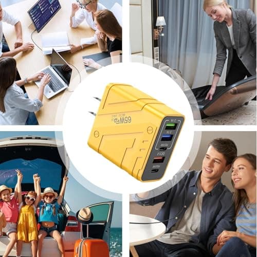 USB Charger - 65W 5 Ports Multi-Port Wall Charger with Type C Port | For Indoor Use Home Office Travel and Business — view 4