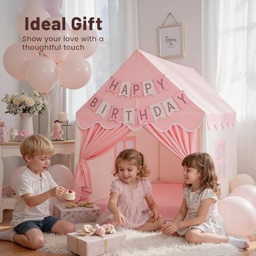 Wilwolfer Kids Play Tents for Toddlers Kids Tents Indoor Playhouse - Princess Tent for Girls Toy House Gift (Pink Play Tent) — view 6