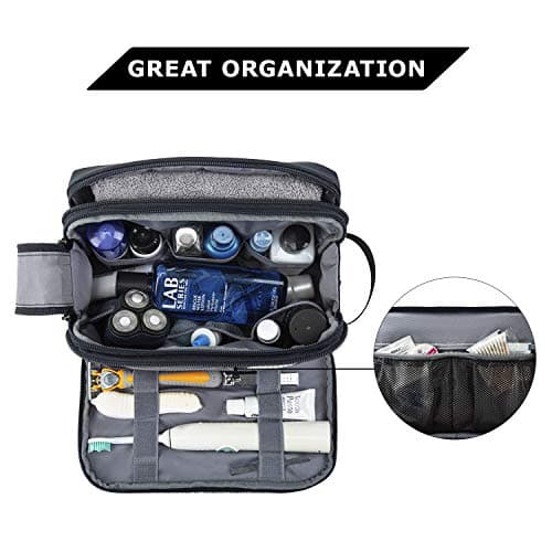 BAGSMART Men's Wash Bag, Large Capacity Travel Toiletry Bag & Wet Pocket — view 2