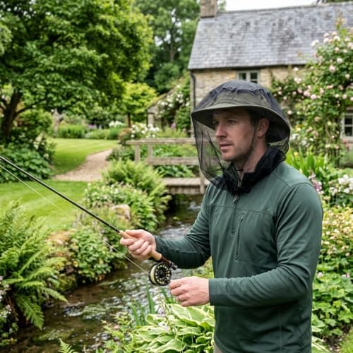 4Pcs Midge Net, Mosquito Head Net Set with Fine Mesh Design for Outdoor Activities, Nylon Mosquito Head Protecting Net for Outdoor Hiking Camping Climbing Fishing — view 5