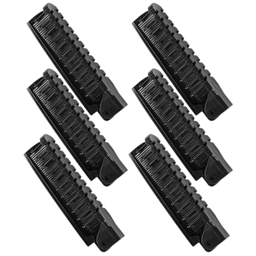 CIYODO 6pcs Portable Folding Hair Comb Set for Men and Women, Anti-static Plastic Mini Hairbrushes with Fine and Wide Teeth, Collapsible Design for Travel and Onthego Touchups
