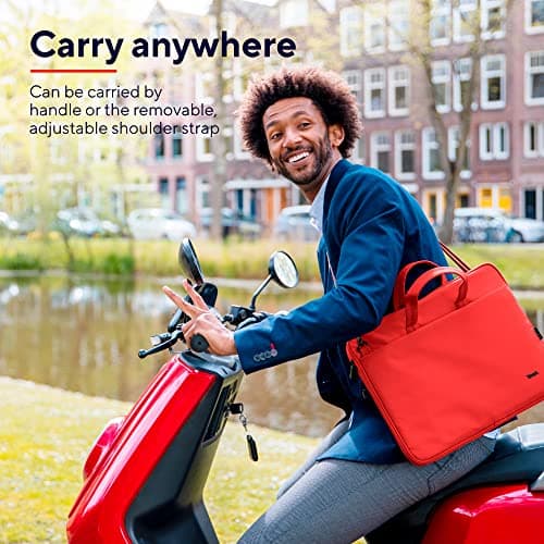 Trust Bologna Slim Laptop Bag 16 Inch with Shoulder Strap, Red — view 2