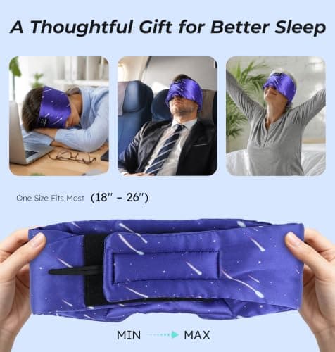 MUSICOZY Sleep Mask Headphones 100% Blackout Ice Silk Sleep Headphones — view 6