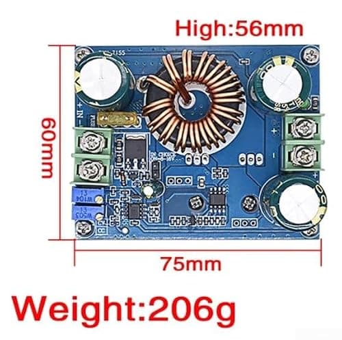 600 W DC-DC Step Up Converter 16A Boost Converter Powerful DC-DC Converter 600 W for Car Boost Voltage Converter 12 V to 80 V Adjustable Highly Efficient Step Up Converter 16 A Max for Current DC-DC — view 4