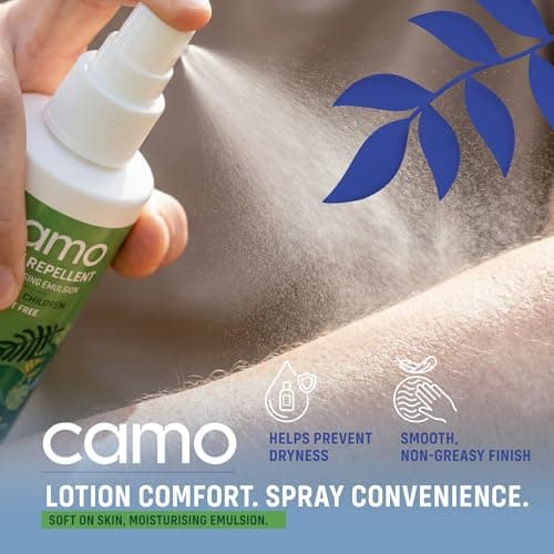CAMO Insect Repellent Family Spray, Moisturising Lotion, 100ml - DEET Free, Safe on Skin, Repels Wide Range of Biting Insects, Clinically Proven Protection from Ticks & Dengue Carrying Mosquitoes — view 5