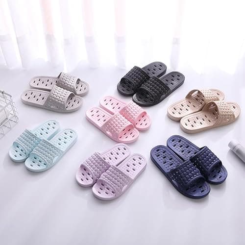 JIJIe Bathroom Slippers - Quick-Dry Breathable Non-Slip Shower & Travel Slippers - Men & Women - Black - EU42/43 — view 3