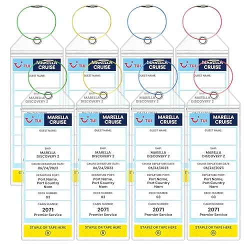 Wanheart 8Pcs Luggage Tag Holders for Marella (TUI) Cruise Lines