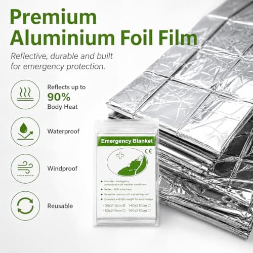 Emergency Blankets Foil Mylar Blanket 210×130cm Foil Blankets First Aid — view 4