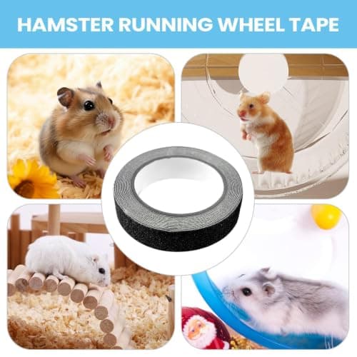 Hamster Wheel Strip | Anti-Slip Adhesive Sandy Strip | 500cm Hamster Wheel Nail Trimmer Tape | for Small Medium Senior Sugar Glider Squirrel Chinchilla Outdoor Indoor Cage Travel — view 4