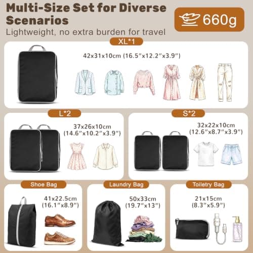Dayacoco Packing Cubes Compression Set — view 2