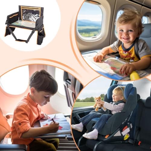 Kids Car Tray | Child Seat Lap Desk Organizer Tablet Cup Snack Laptop — view 4