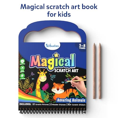 Skillmatics Magical Scratch Art Book for Kids – Animals, Creative Activity — view 3