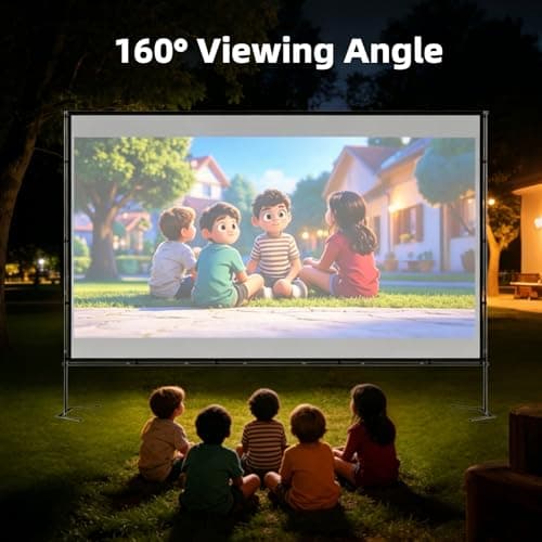 BENOISON 120inch Portable 16:9 4K HD Outdoor Projector Screen with Stand — view 5
