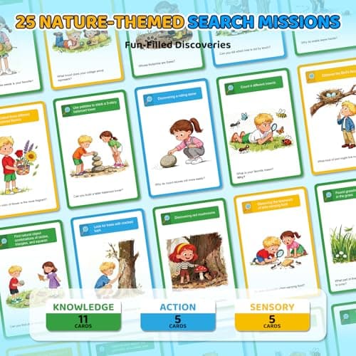 Outdoor Toys for 3-9 Year Old Boys–Binoculars for Kids with Fun 25 Explore Cards,Compass, Magnifying Glass-Garden Games 3-9 Year Old Boys Gifts Birthday Presents-for Football Matches,Hiking Travel — view 4