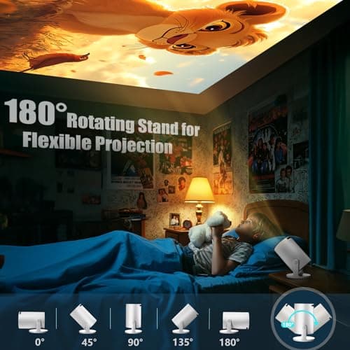 AKIYO O2 Projector Built-in Apps, 1080P Support Auto Keystone WiFi6, 18000L — view 4