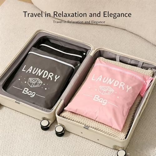 Merzio 3 Pcs Large Travel Laundry Bags with Zipper, Dirty Clothes Wash Bag Organiser for Home Trave Gym Camping Swimming Pool Dormitory — view 4