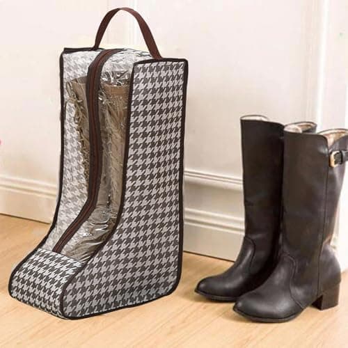 Boot Holders for Tall Boots - Foldable Shoe Storage Carrier, Lightweight Organizer for Winter and Summer Footwear | Travel Friendly Protective Bag | Home Closet Stackable Boot Holder Accessory — view 3
