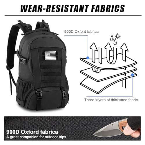 Jueachy Military Tactical Backpack 30L Water Resistant Rucksack for Men — view 3