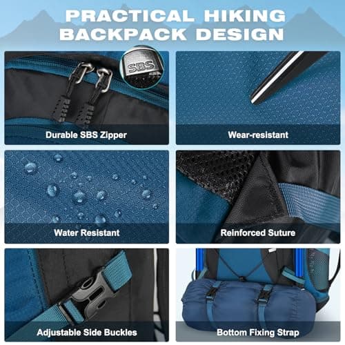 RAINSMORE Hiking Backpack 40L Foldable Lightweight — view 5