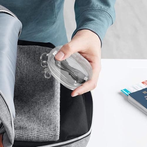 Whnbuij Data Cable Travel Storage Bag Portable Tidy Stylish Storage Box — view 3