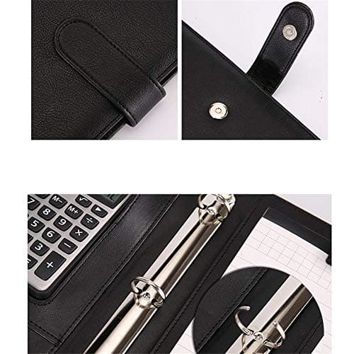 WDSOPK Conference Folder Leather Business Documents Folder Professional Vegan Leather Portfolio For Men and Women Business Document Bag (Brown 245x325MM) — view 3