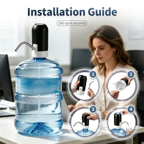 KaiPine Water Bottle Pump, USB Rechargeable, Fits 2-5 Gallon Bottles — view 2