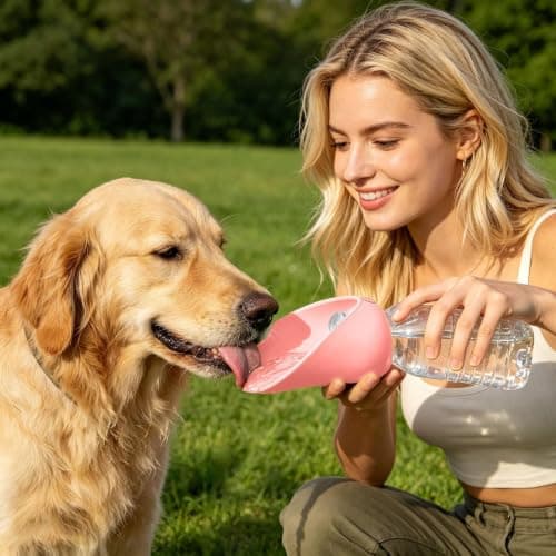 Silicone Drinking Cap for Bottles Dogs– Travel Pet Hydration Cup | Silicone Leakproof Drinking Bottle For Dogs Outdoor Walks Hiking Lightweight Water Feeder Bowl Dispenser (Green) — view 6