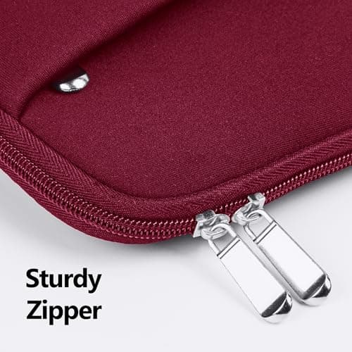 BAAGOAZ Laptop Sleeve 11-13 Inch MacBook Case Bag with Front Pocket, Red — view 5
