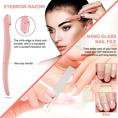 Manicure Set Professional Pedicure Kit Nail Clippers Kit 18 Pcs，Pink — view 5