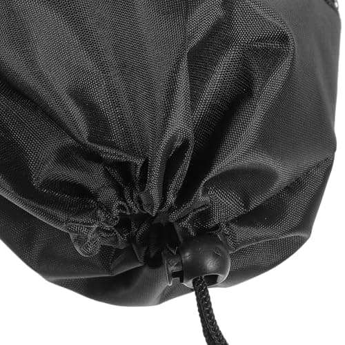 Tofficu Yoga Mat Mesh Drawstring Storage Bags 3pcs Black Canvas — view 3