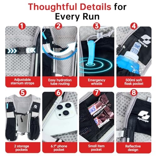 GymCope Hydration Running Vest with Bottle or Bladder Options — view 3