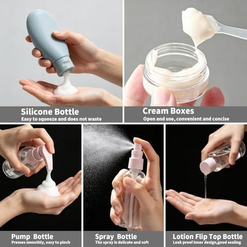 11 Pack Travel Bottles for Toiletries Set, BPA Free Containers, 60 ml — view 2