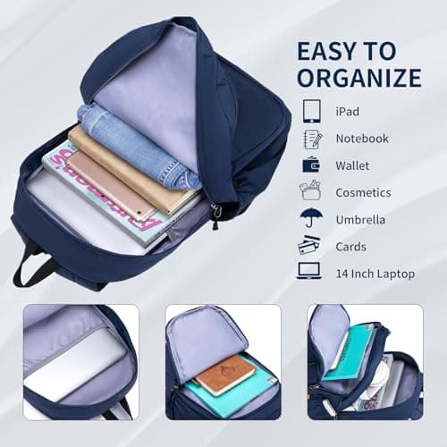 SUCIKORIO 40x30x15cm Travel Backpack Underseat Cabin Bag Luggage British Airways Wizzair Lightweight Waterproof Nylon Travel Rucksack Cabin Size for Plane Hand Luggage with 14 Inch Laptop Compartment — view 5