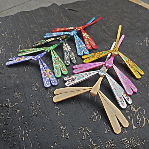 Ksikdeg Colorful Print Wooden Dragonflies Balance Toy for Kids, Silver — view 5
