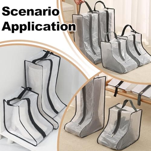 3 Pack Boot Bags for Walking Boots, Walking Boot Bag for Travel Sneakers — view 6