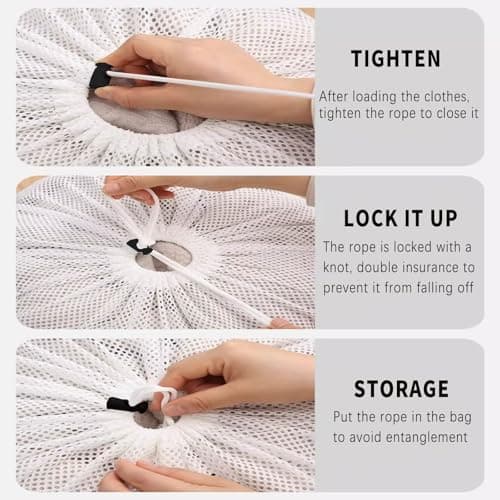 Dmjia 2 Pcs Net Laundry Bags 30 x 40 cm, Mesh Laundry Bags with Drawstring — view 5