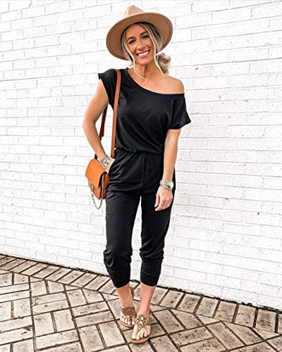 PRETTYGARDEN Jumpsuits for Women Summer Off Shoulder Romper — view 2