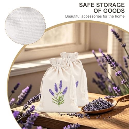 Lavender Bags, 15 Pack Lavender Sachets, Empty Muslin Bags(10 x 15 cm) — view 5
