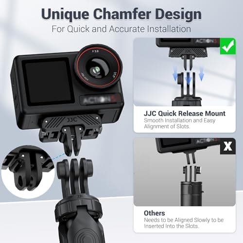 JJC Magnetic Mount for DJI Osmo 360 Action 5 Pro 4 3 Quick Release Adapter — view 4