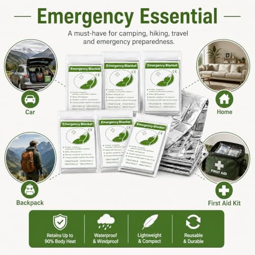 Emergency Blankets Foil Mylar Blanket 210×130cm Foil Blankets First Aid — view 5