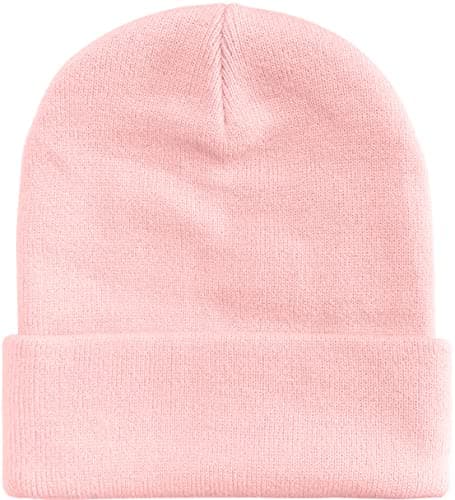 ATNKE Kids LED Lighted Beanie Cap, USB Rechargeable 4 LED Headlamp Waterproof Winter Warmer Knit Night Hats with Light for Boys Girls/Light Pink — view 4