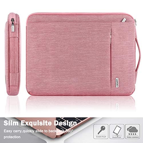 LANDICI 11-12 Inch Laptop Sleeve, Laptop Case, MacBook Case, Pink — view 5