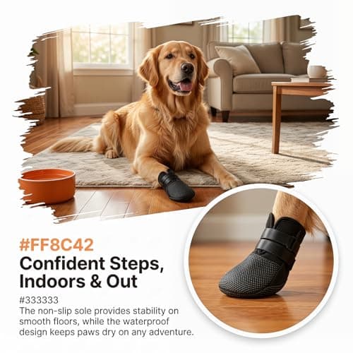 Dog Boots for Injured Paws Waterproof, Adjustable Dog Paw Protectors with Non-Slip Sole, Breathable Recovery Boots for Wound Care and Healing, Dog Shoes for Outdoor Walking（XL)） — view 4