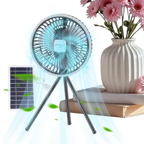 Solar Fan Floor Desk Air Blow Device with Tripod Stand