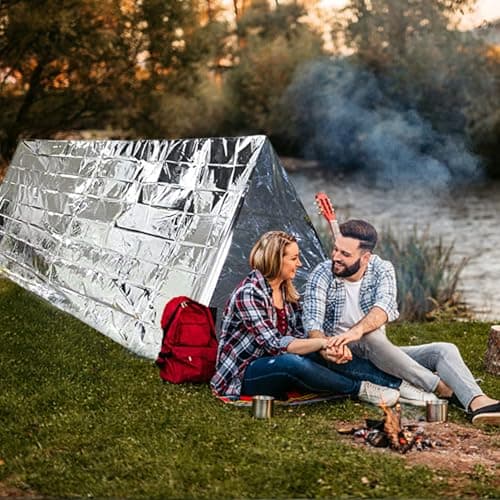 Thermal Blanket Warm Aluminum Foil Survival Gear — view 4