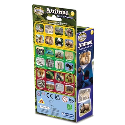 Brainstorm TOYS Animal Torch and Projector – 24 Wildlife Images, Projects Clear Pictures Up to 1 Metre Wide, Interactive Educational Kids Flashlight Toy — view 4