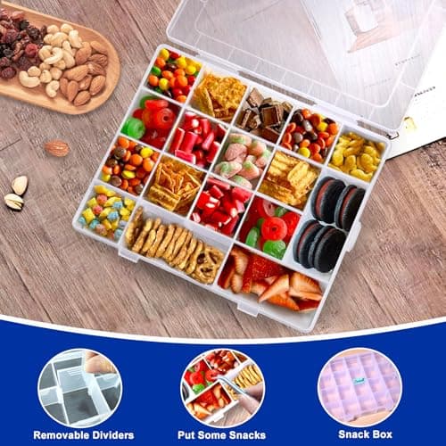 Mispudin 2 Pack Travel Snack Box with Compartments, Snackle Box for Plane — view 4