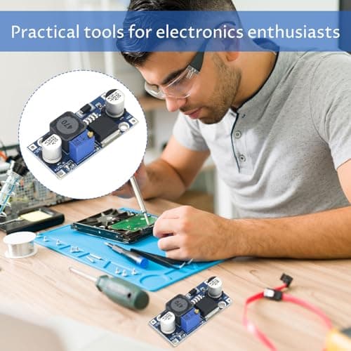 5 Pcs LM2596 Buck Converter Voltage Regulator, Adjustable Step Down Dc Dc Converter, 3.0-40V To 1.5-35V Output,High Efficiency for DIY Electronics,Arduino,Raspberry Pi Projects — view 5